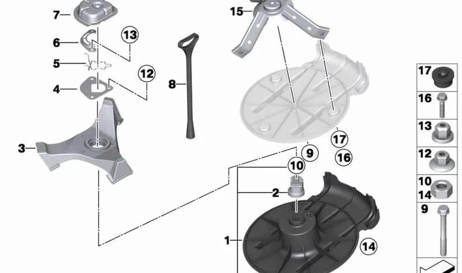 Perno roscado M10X130MM OEM 07149137823 para MINI R56, R56 LCI, Cabrio R52, Coupé R58. Original MINI.