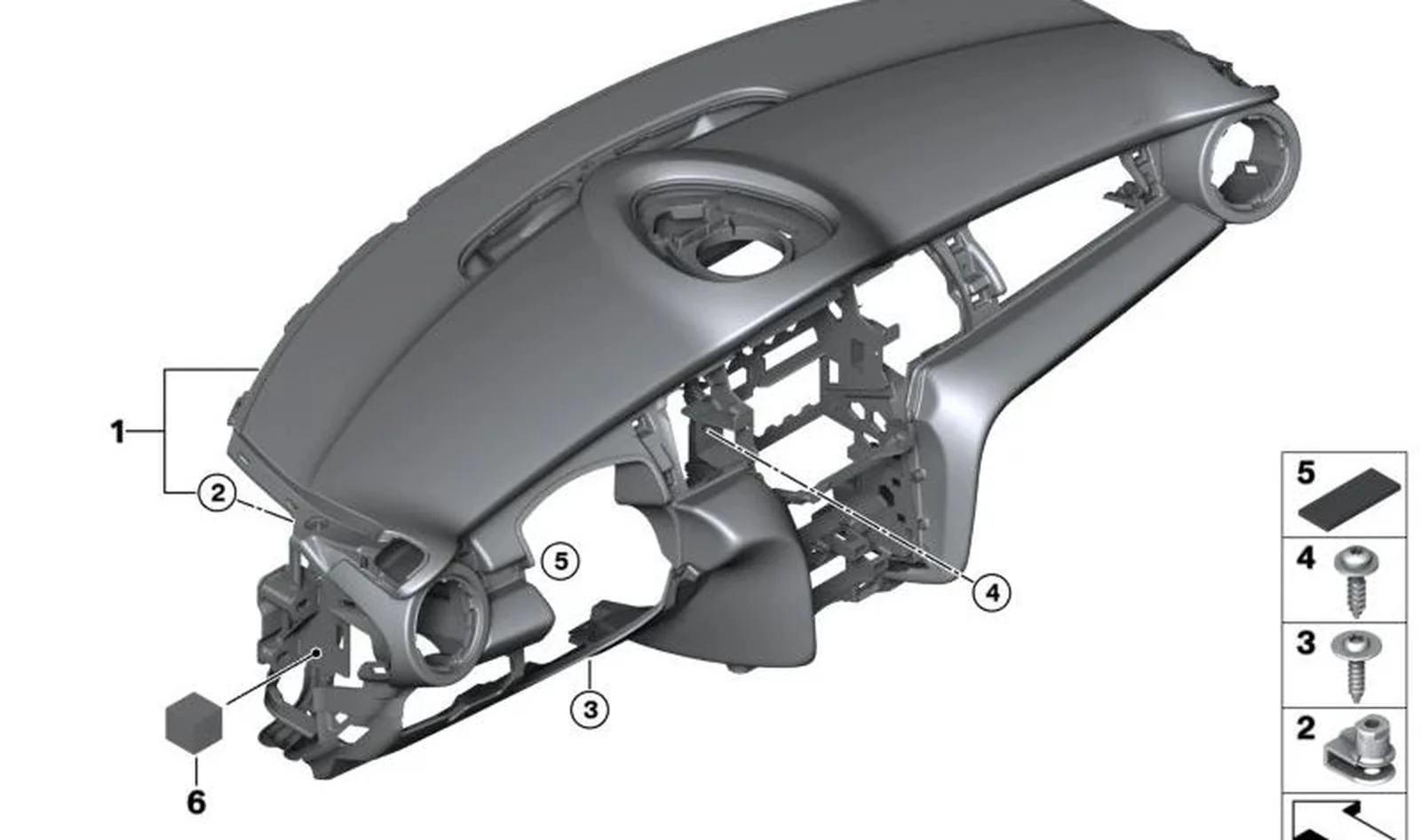 Pieza distanciadora OEM 51438204235 para MINI R56, F56, Clubman R55, Cabrio R57... y más. Original MINI.