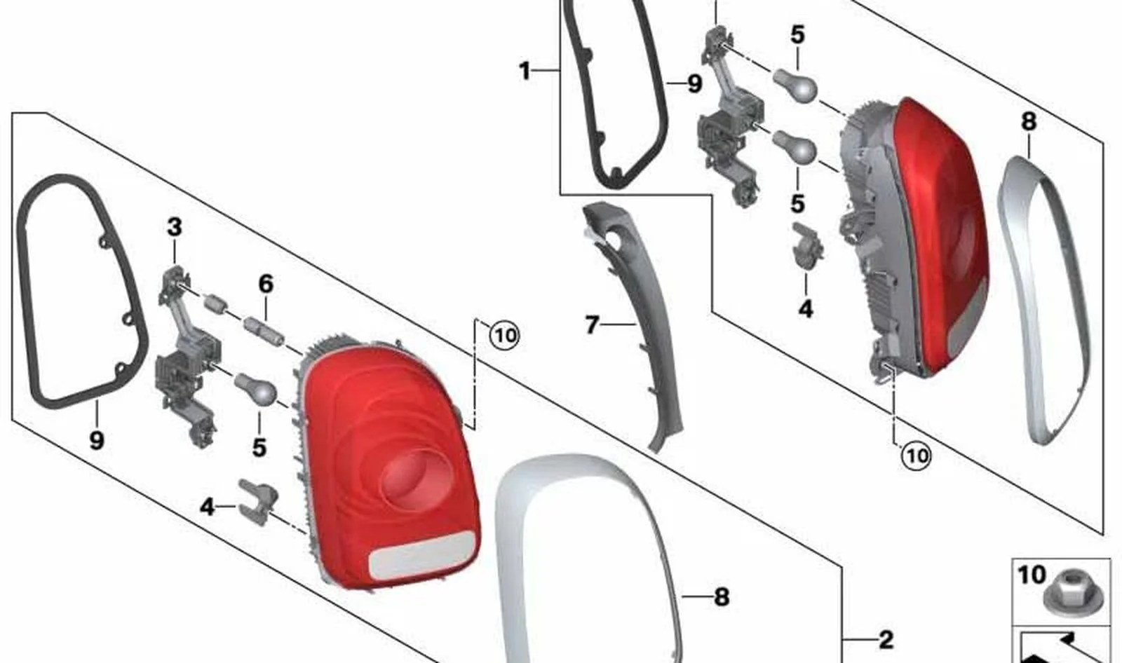 Piloto trasero izquierdo OEM 63219477157 para MINI Countryman F60 (11/2015 - 06/2020). Original MINI. - Image 2