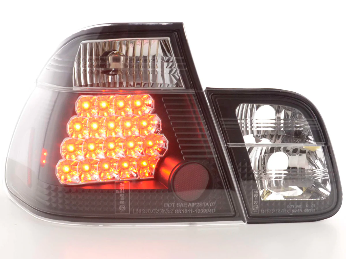 Pilotos traseros LED BMW Serie 3 Berlina E46 98-01 negro - Image 2