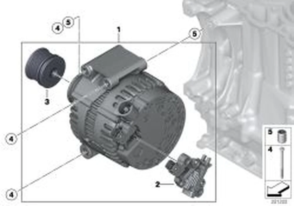 Polea del generador OEM 12317575518 para MINI R56, R56 LCI, Clubman R55, Cabrio R57, Coupé R58, Roadster R59, Countryman R60, Paceman R61... y más. Original MINI.