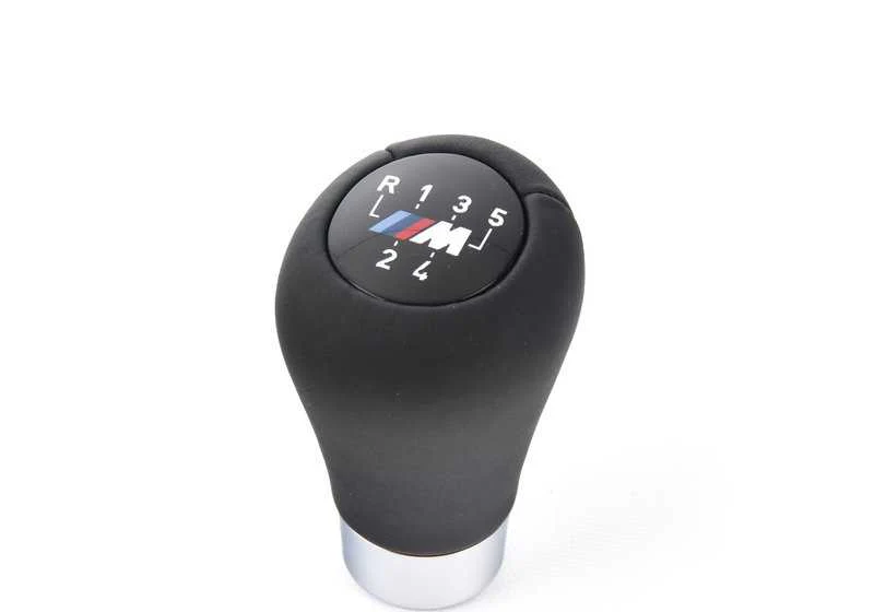 Pomo de cambio de marchas en cuero con placa M/5 velocidades OEM 25117896031 para BMW Serie 3 E46. Original BMW. - Image 3