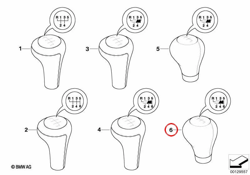 Pomo de cambio deportivo M OEM 25117896886 para BMW E46, E60, E61, E63, E64, X3 F25, X4 F26. Original BMW. - Image 3