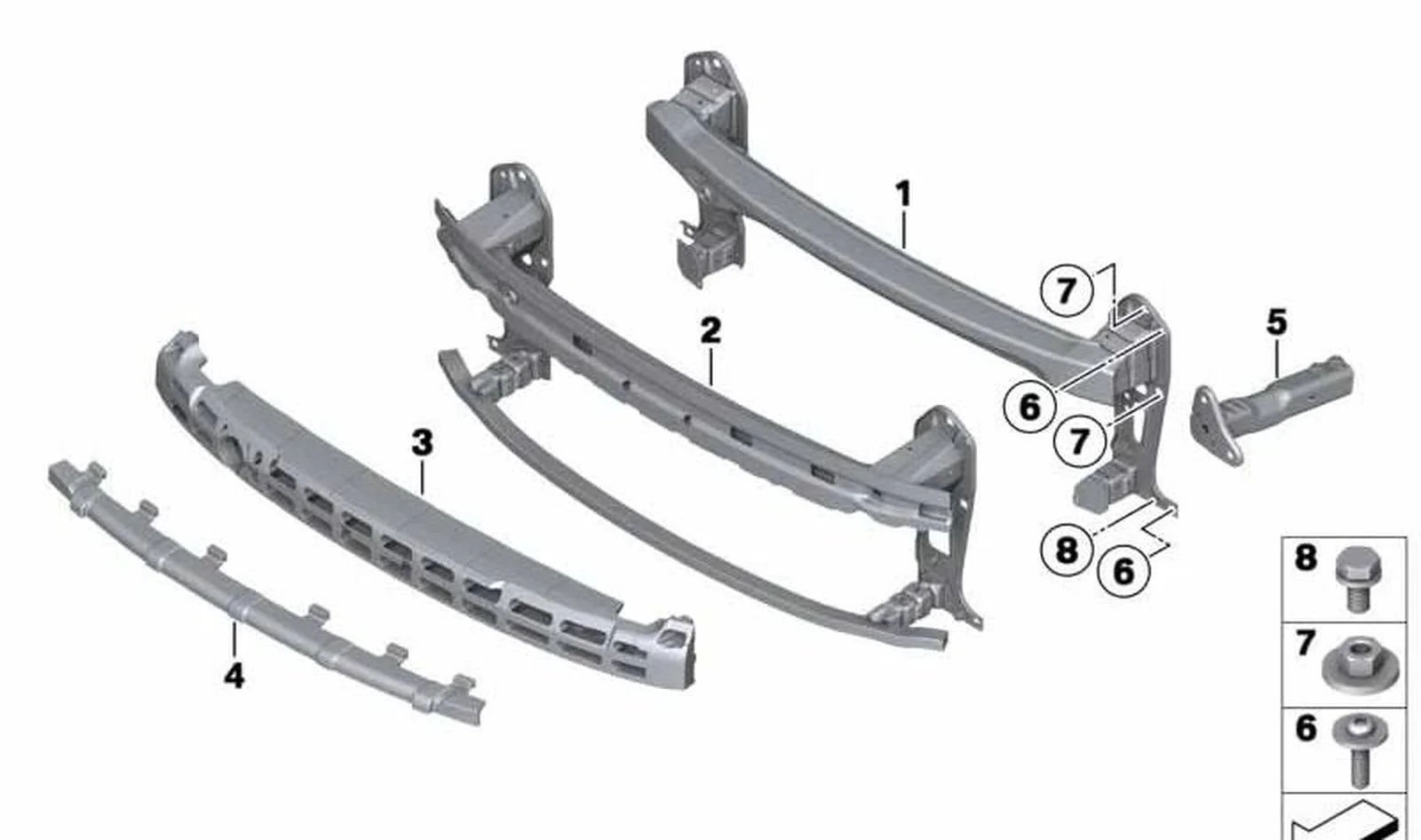 Portador parachoques delantero OEM 51117296635 para MINI R56 LCI, Clubman R55 LCI, Cabrio R57 LCI, Coupé R58, Roadster R59. Original MINI. - Image 8