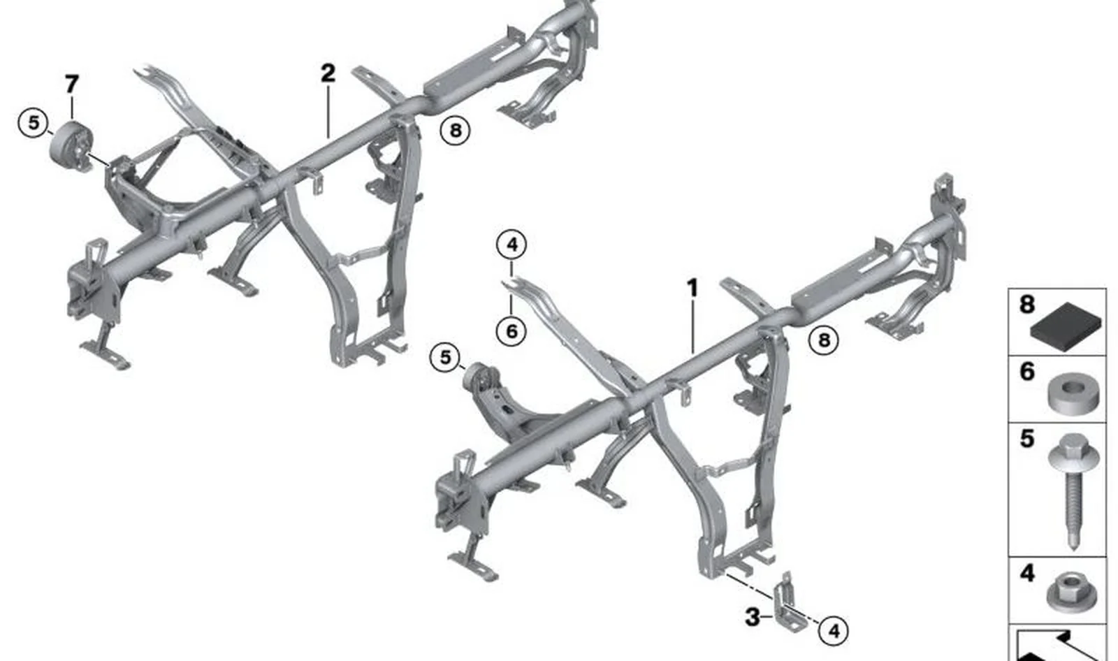 Portador tablero del instrumento dirección izquierda OEM 51459292090 para MINI F56, F56 BEV, F55, Cabrio F57... y más. Original MINI.
