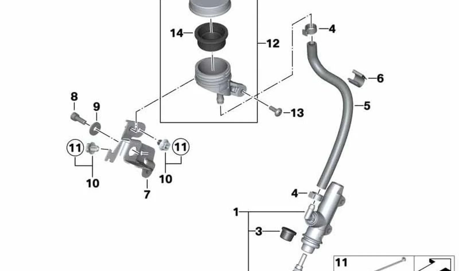 Portamanga OEM 34317724006 para motos BMW S 1000 RR, S 1000 R, HP4. Original BMW Motorrad.