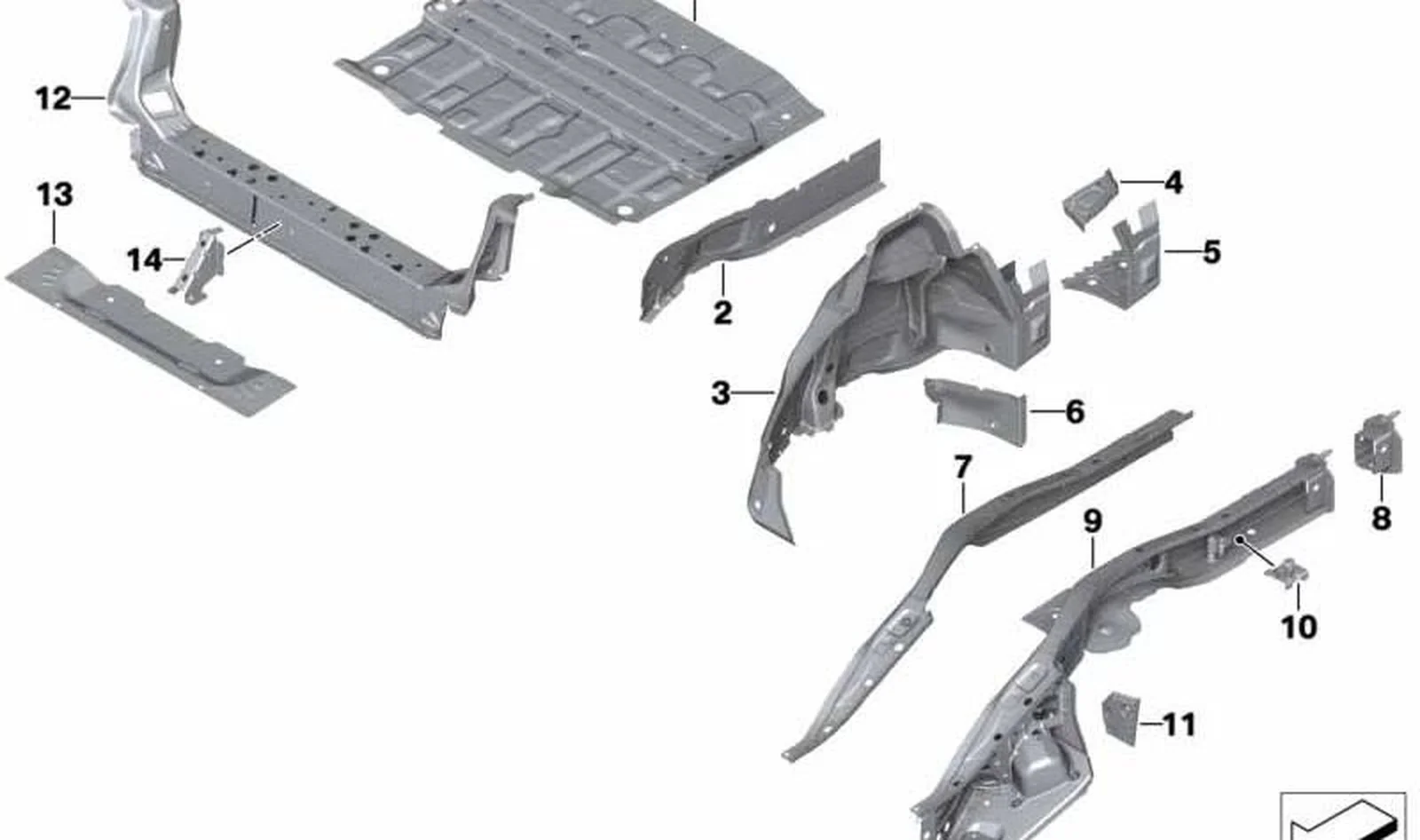 Prolongación de la aleta trasera izquierda OEM 41007449361 para MINI Countryman F60, F60 LCI. Original MINI.