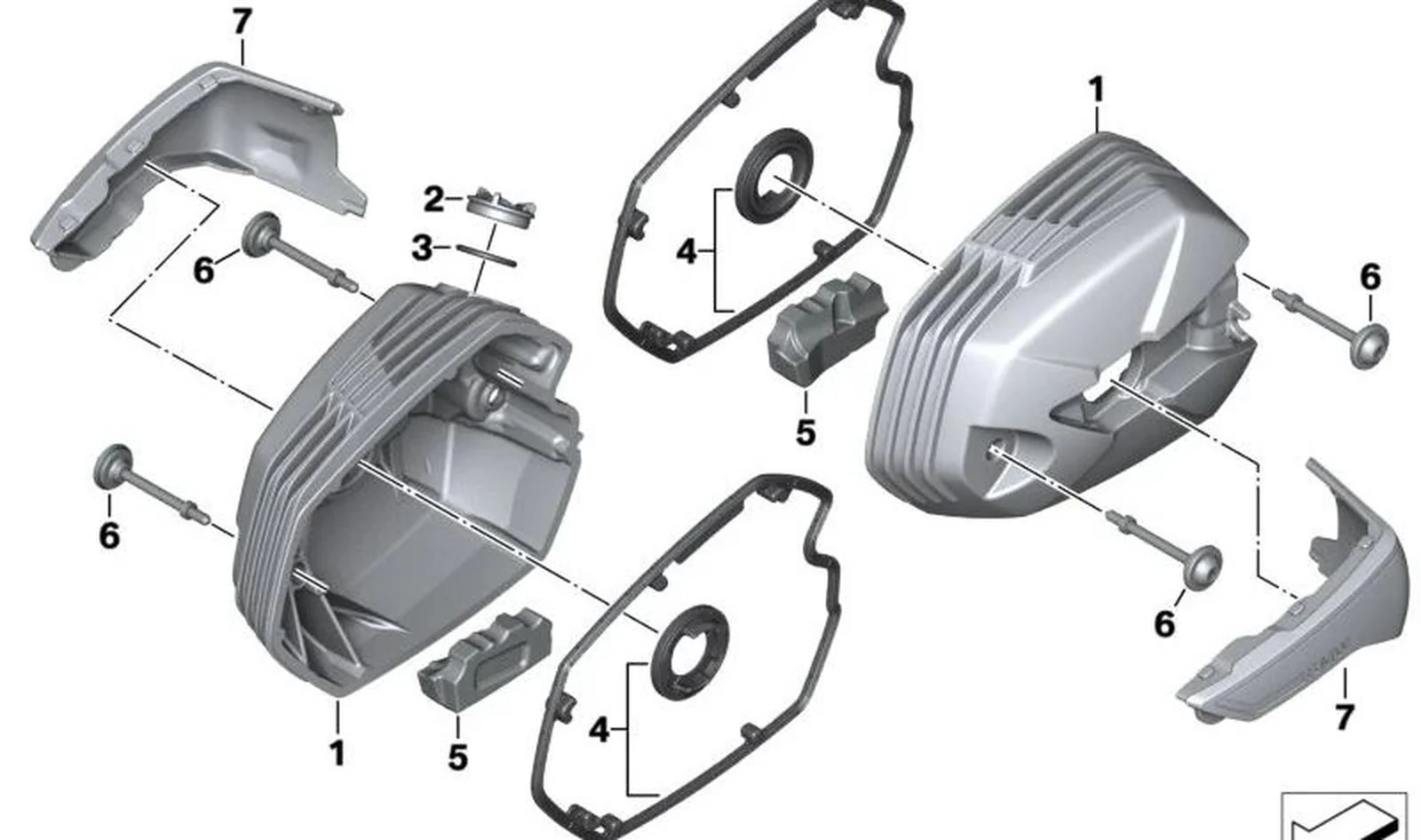 Protección antitorsión izquierda OEM 11127710489 para motos BMW R 1200 GS, R nineT, R nineT Pure, R 1200 RT, R nineT Scrambler... y más. Original BMW Motorrad.