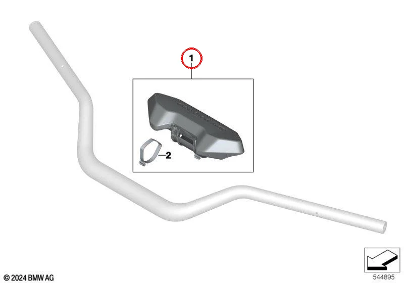Protección del manillar OEM 77315B568A4 para motos BMW R1300GS, R1300GS Adventure. Original BMW Motorrad. - Image 2