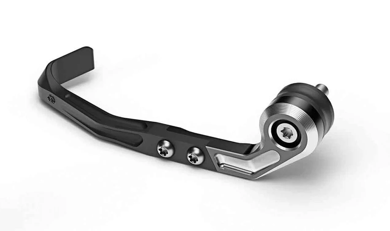 Protector de la maneta de freno derecha negro anodizado OEM 77329829100 para motos BMW F 900 R, F 900 R A2, F 900 XR, F 900 XR A2... y más. Original BMW Motorrad