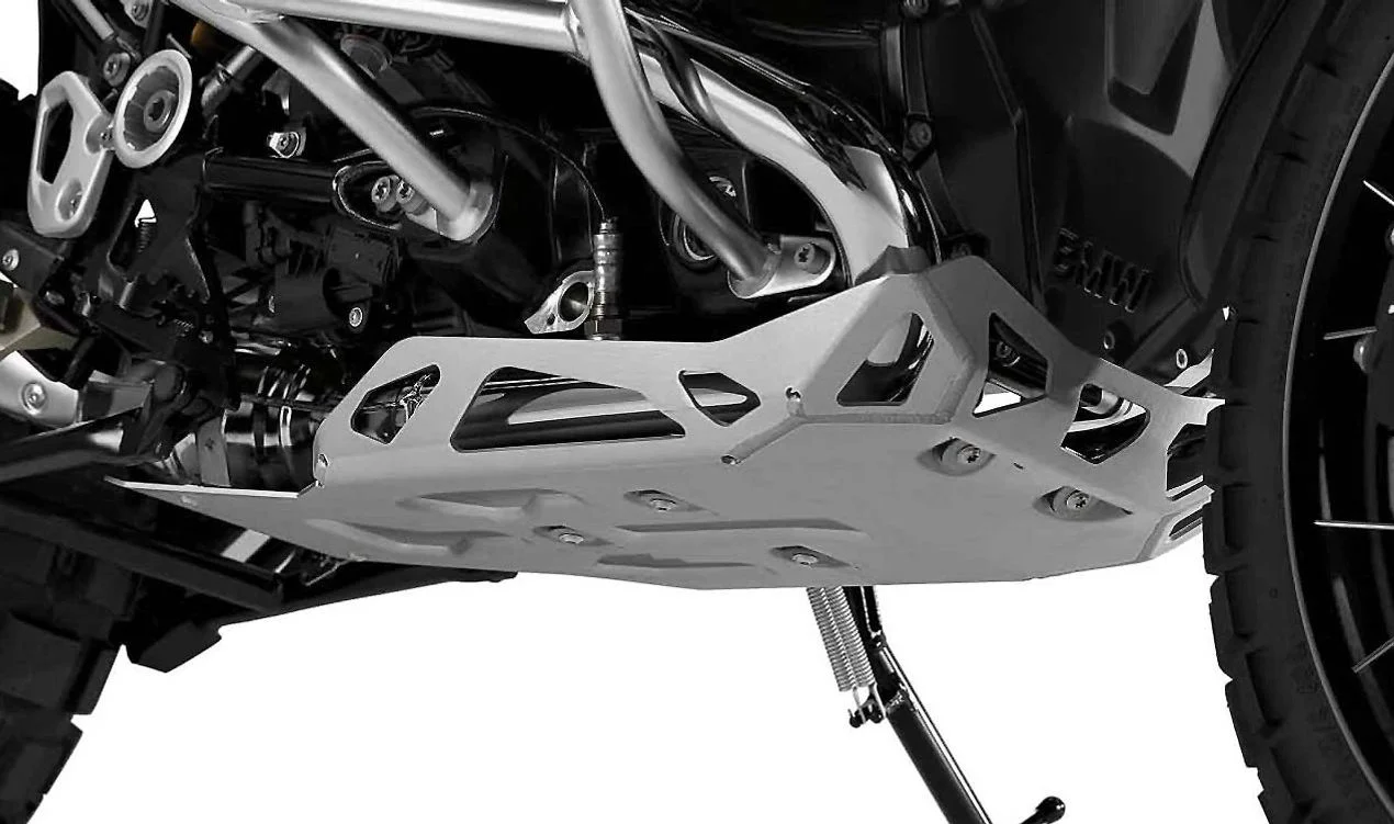 Protector de motor Enduro de aluminio anodizado OEM 77148533747 para motos BMW R 1200 GS, R 1200 GS Adventure… y más. Original BMW Motorrad.