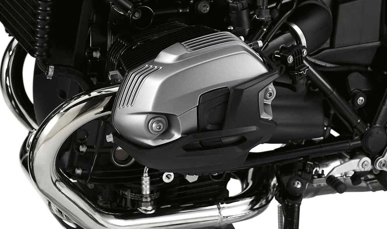 Protector izquierdo de tapa de culata OEM 71607719409 para motos BMW R 1200 GS, R 1200 RT, R 1200 R, R nineT, R nineT Pure, Scrambler, Racer, Urban G/S... y más. Original BMW Motorrad