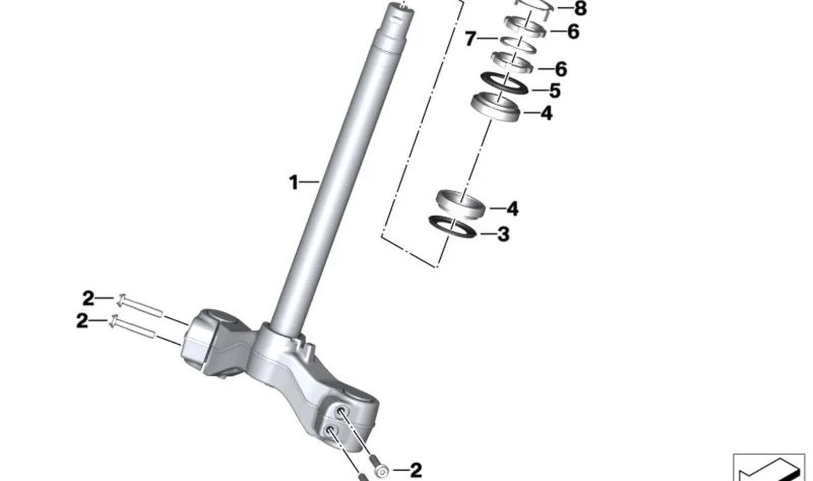 Puente de horquilla delantero OEM 31429446427 para motos BMW C Evolution CEE04 (K07). Original BMW Motorrad.