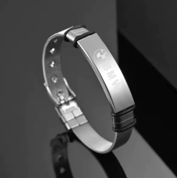 Pulsera BMW (pulsera metálica) ajustable en acero inoxidable con placa BMW o ///M - Image 11