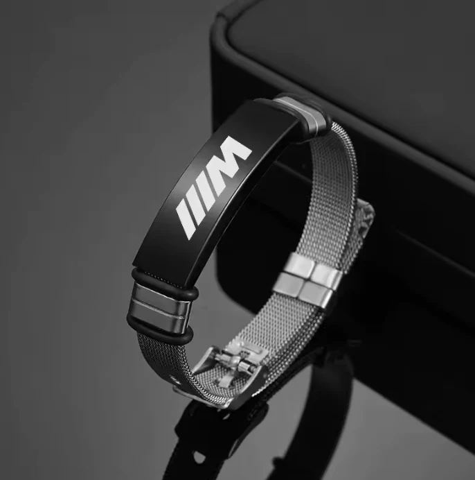 Pulsera BMW (pulsera metálica) ajustable en acero inoxidable con placa BMW o ///M - Image 8