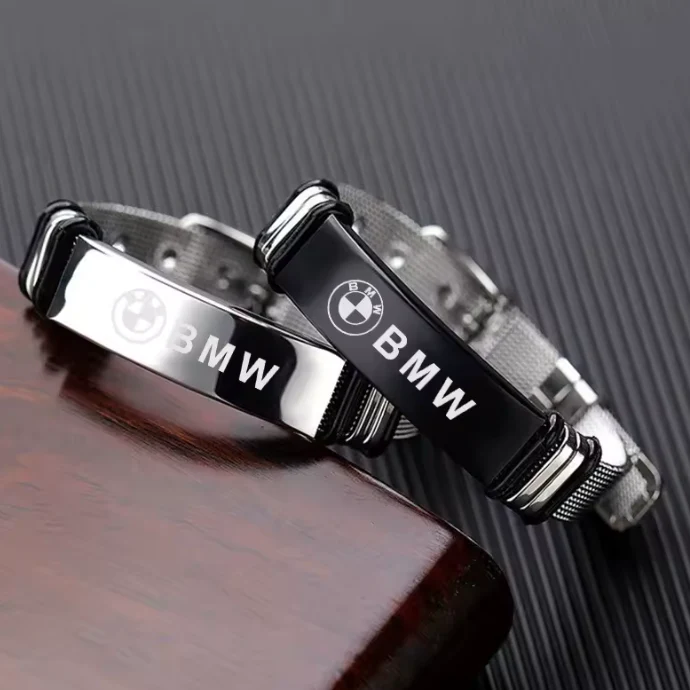 Pulsera BMW (pulsera metálica) ajustable en acero inoxidable con placa BMW o ///M - Image 9