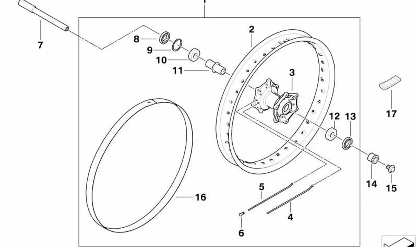 Radio delantero exterior OEM 36317720083 para motos BMW F800GS, F800GS Adventure. Original BMW Motorrad.