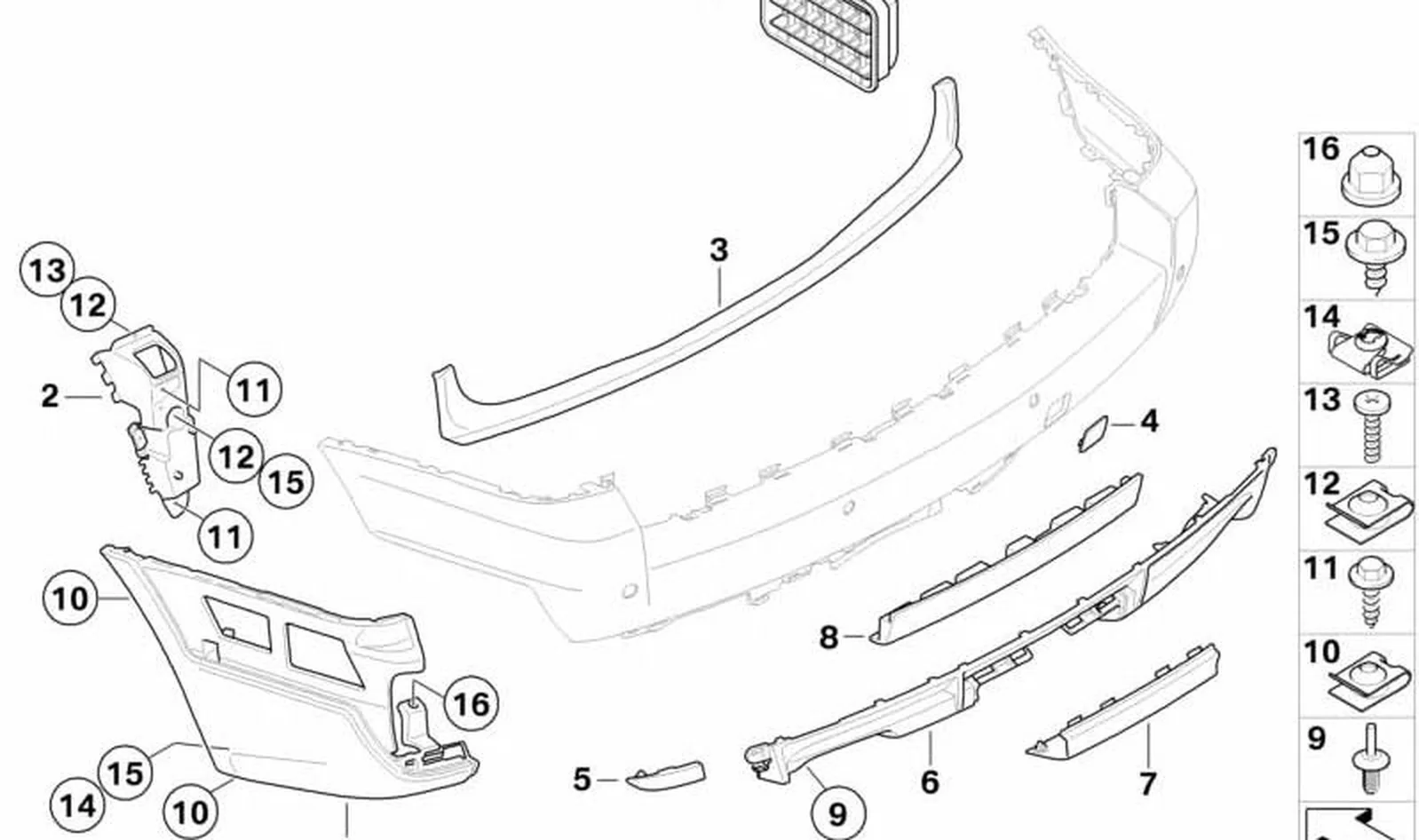 Reflectante trasero derecho OEM 63147162218 para BMW X3 E83 (2006-2010). Original BMW. - Image 3