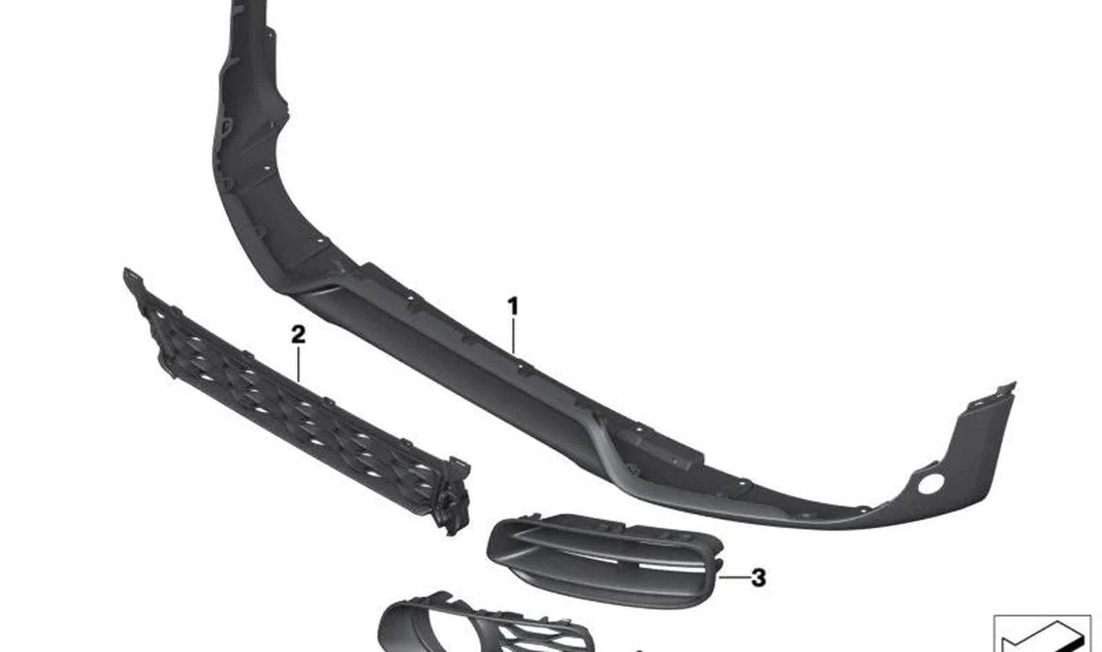 Rejilla central OEM 51117390548 para MINI Countryman F60, F60 LCI, JCW, PDC. Original MINI. - Image 4
