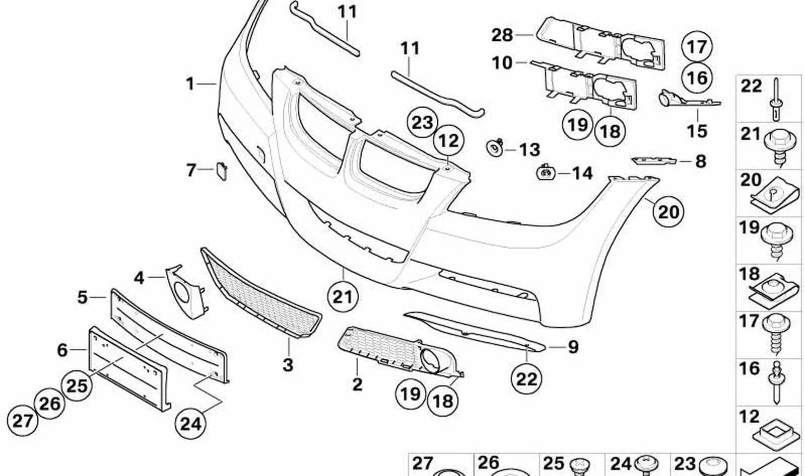 Rejilla lateral derecha OEM 51117906496 para BMW Serie 3 E90, E91. Original BMW. - Image 6