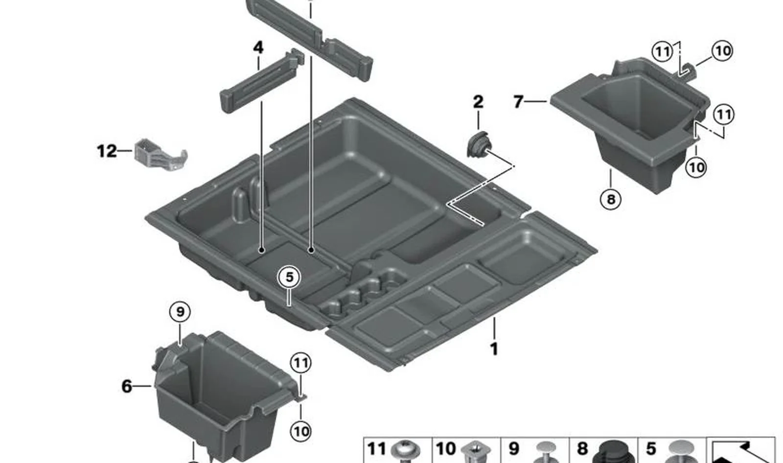 Remache dilatable OEM 07142758497 para MINI Clubman R55, R55 LCI, Cabrio R57, R57 LCI y más. Original MINI.