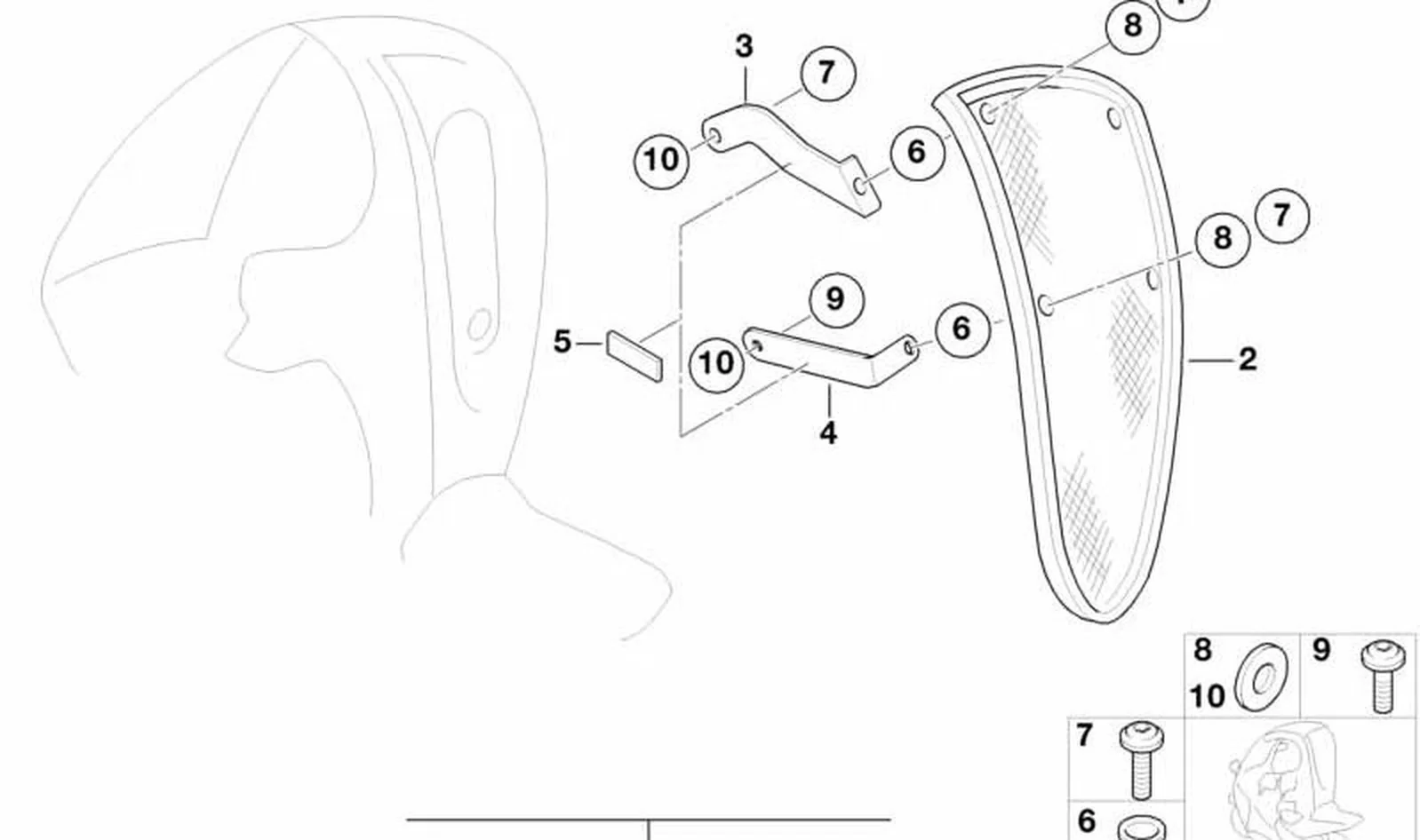 Remache tuerca de cabeza plana OEM 46632347012 para BMW Motorrad R 1200 RT, F 700 GS, K 1300 S... y más. Original BMW Motorrad. - Image 2