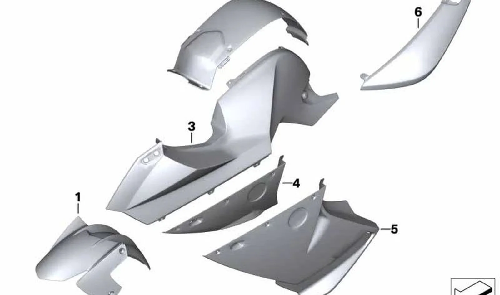Remate de depósito OEM 46637693355 para BMW F 800 GT, F 800 S, F 800 ST, F 800 R. Original BMW Motorrad.
