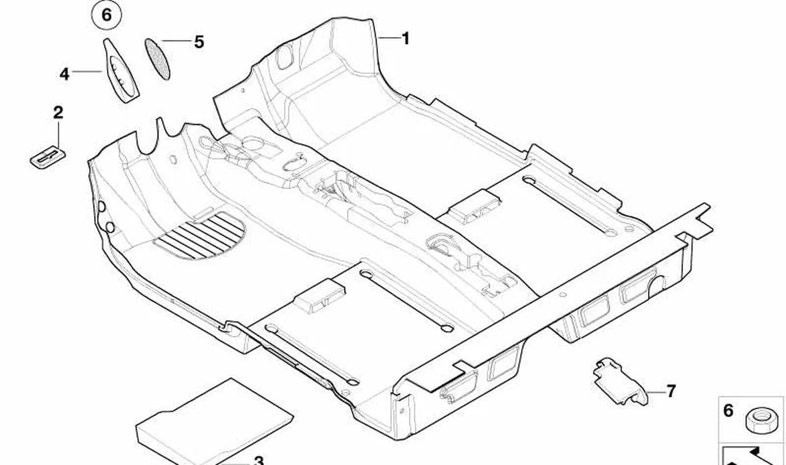 Reposa-pies negro OEM 51471515454 para MINI R50, R52. Original MINI. - Image 3