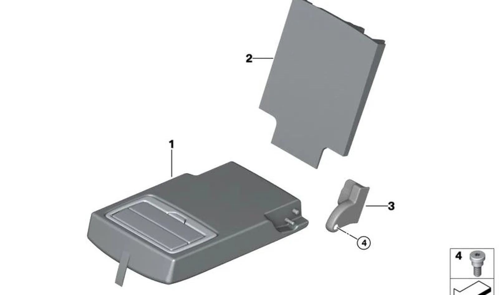 Reposabrazos central de tela OEM 52207418141 para MINI Clubman F54 (11/2014 - 07/2019), F54 LCI (06/2018 - 02/2024). Original MINI.