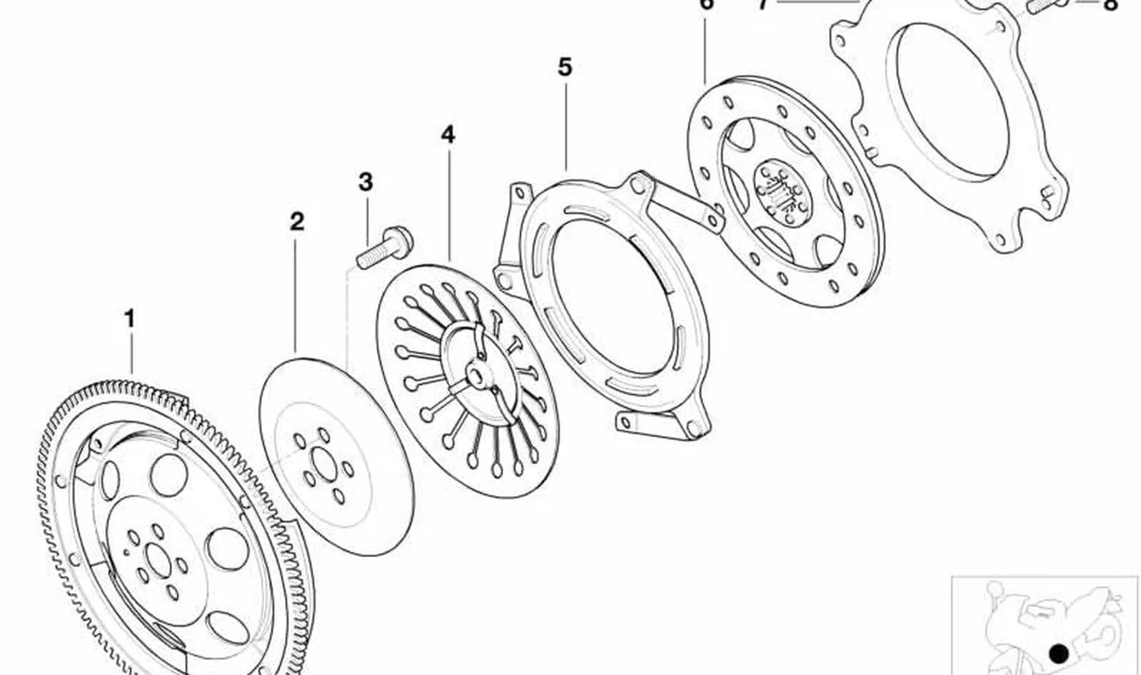 Resorte diafragma OEM 21212345597 para motos BMW R1150GS, R850R, R1200C, R1100S, R1150RT... y más. Original BMW Motorrad.