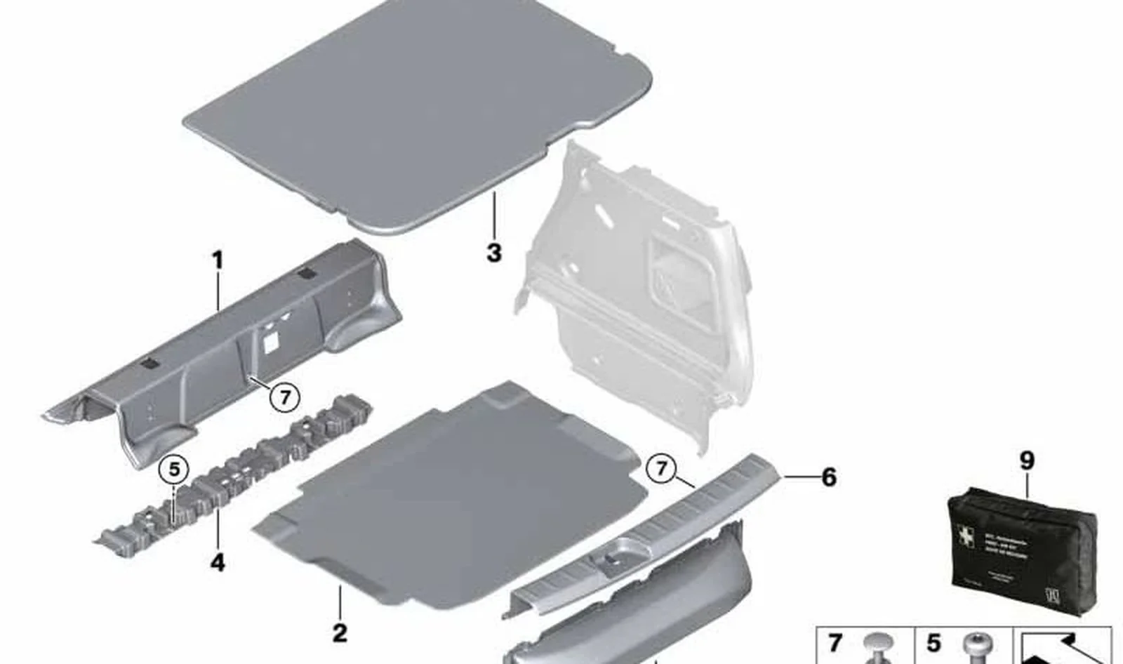 Revestimiento de pavimento portaequipajes OEM 51477360761 para MINI Clubman F54, F54 LCI. Original MINI. - Image 3