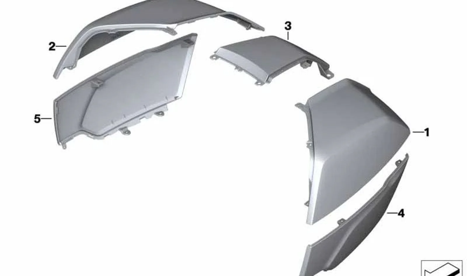 Revestimiento exterior base topcase derecho OEM 46541543056 para BMW Motorrad K1600 Bagger. Original BMW Motorrad.