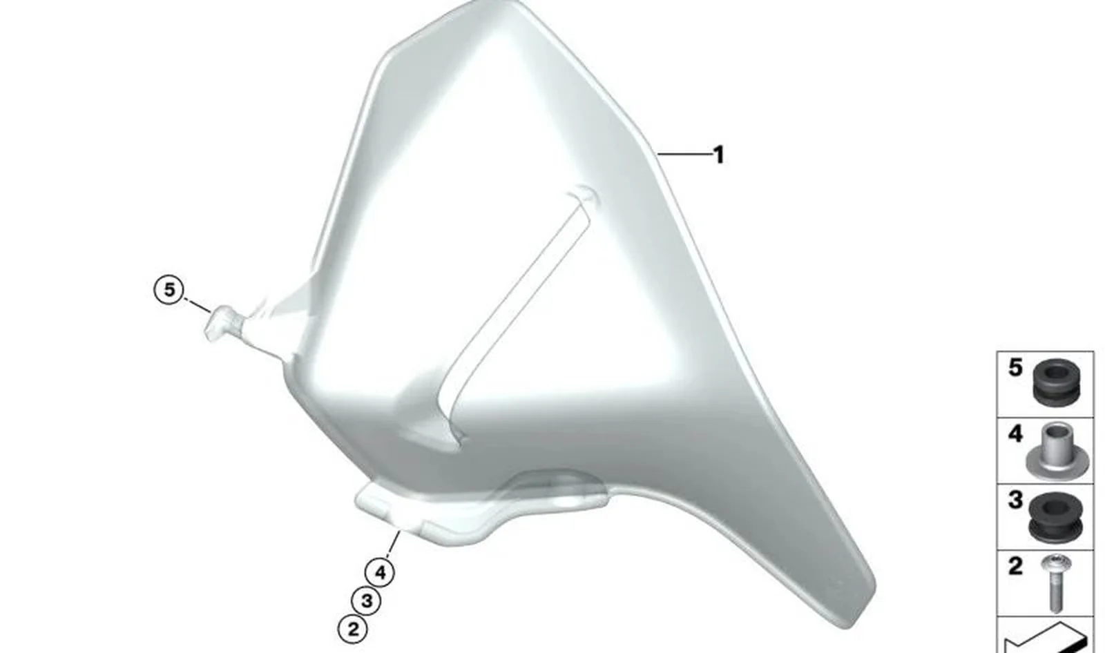 Revestimiento puesto de conducción izquierdo OEM 46631541487 para motos BMW R1300GS. Original BMW Motorrad.