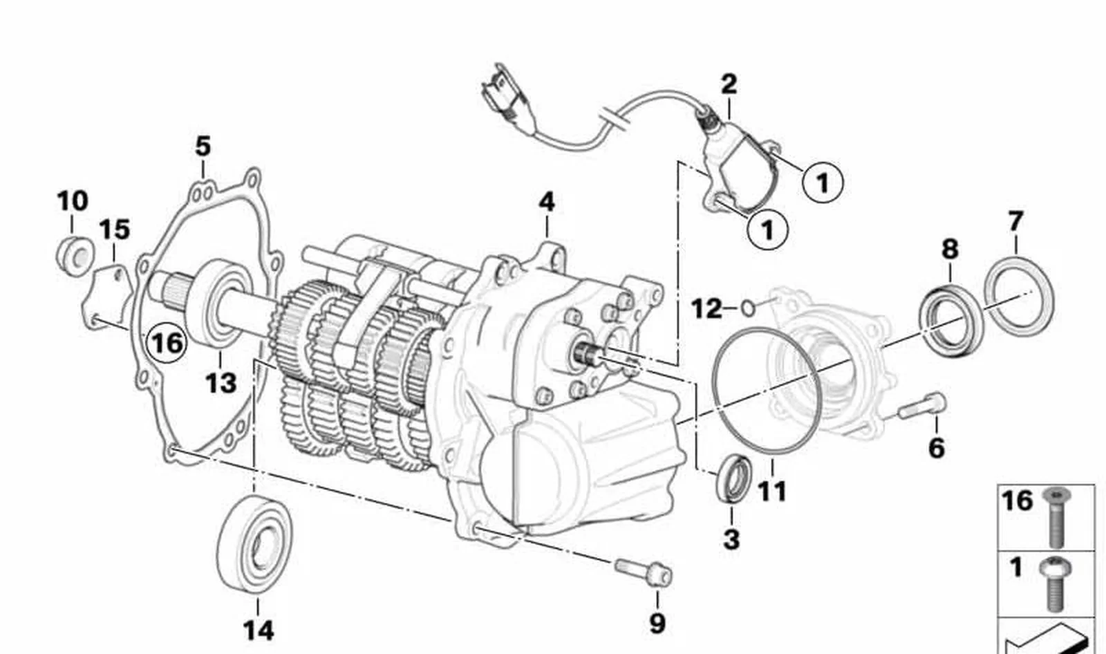Rodamiento de rodillos OEM 23008528049 para motos BMW K1200S, K1300S, K1200R, K1300R, K1200GT, K1300GT. Original BMW Motorrad.
