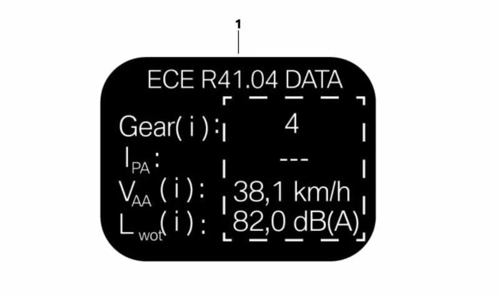Rotuló indicativo "Instrucción Ruido" OEM 71229898999 para BMW Motorrad R 1250 GS Adventure (K51, 0J51, AZ4) 2018-2020. Original BMW Motorrad.