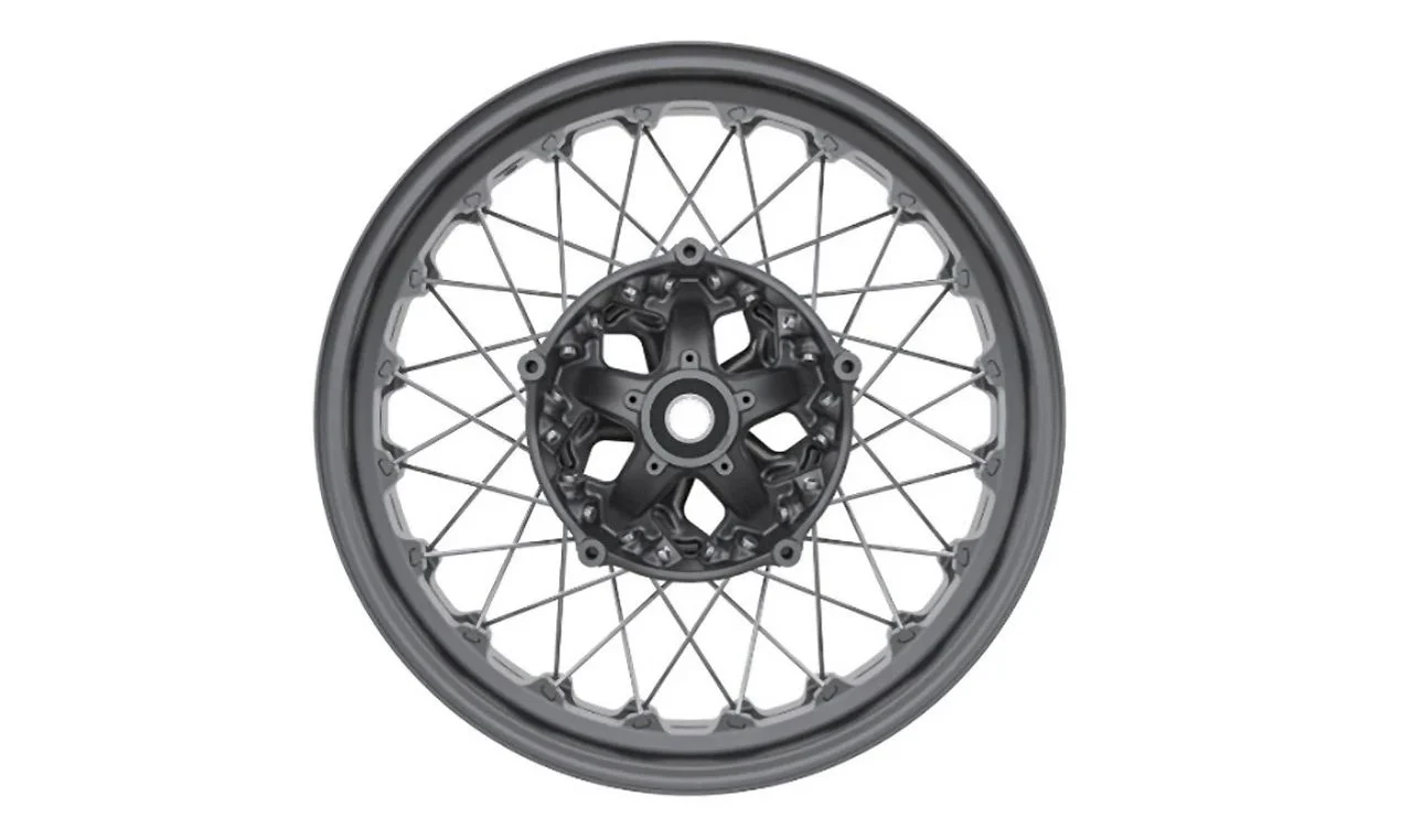 Rueda de radios trasera negra 5.5x17 OEM 36319445145 para motos BMW R nineT, R nineT Pure, R nineT Scrambler, R nineT Urban G/S. Original BMW Motorrad.