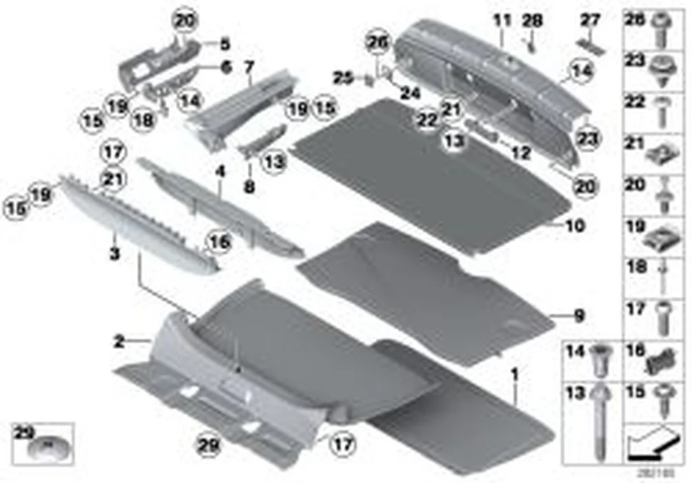 S-grapa OEM 07149184240 para MINI R60 Cooper, Cooper D, Cooper ALL4... y más. Original MINI.