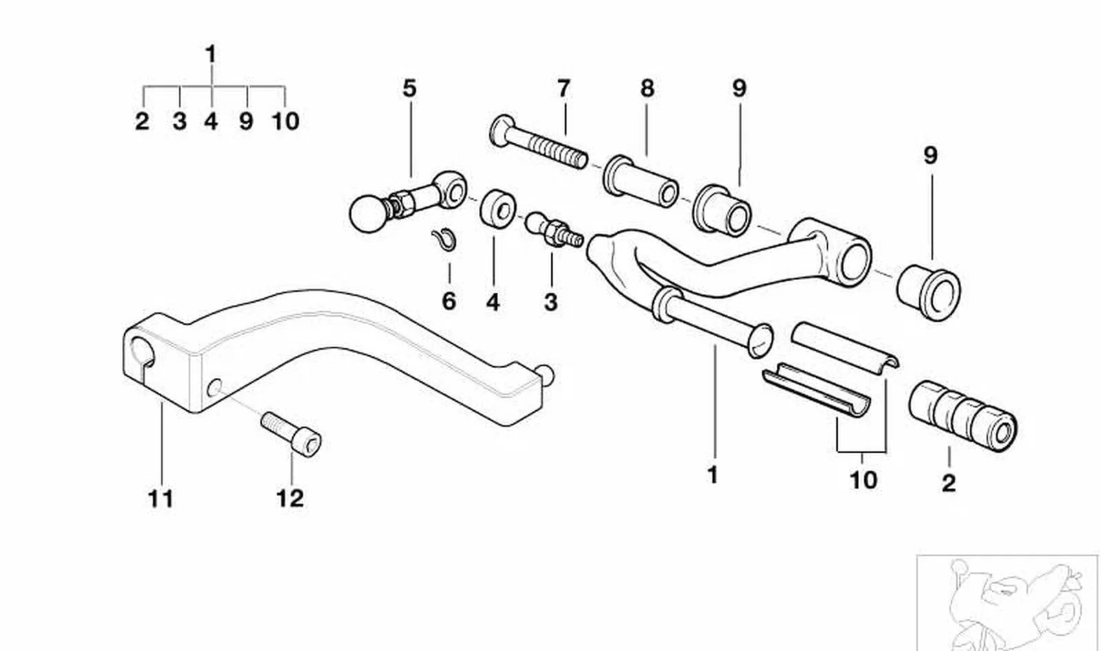 Semicojinete OEM 23418524155 para motos BMW R1200GS, R1150GS, K1200RS... y más. Original BMW Motorrad.