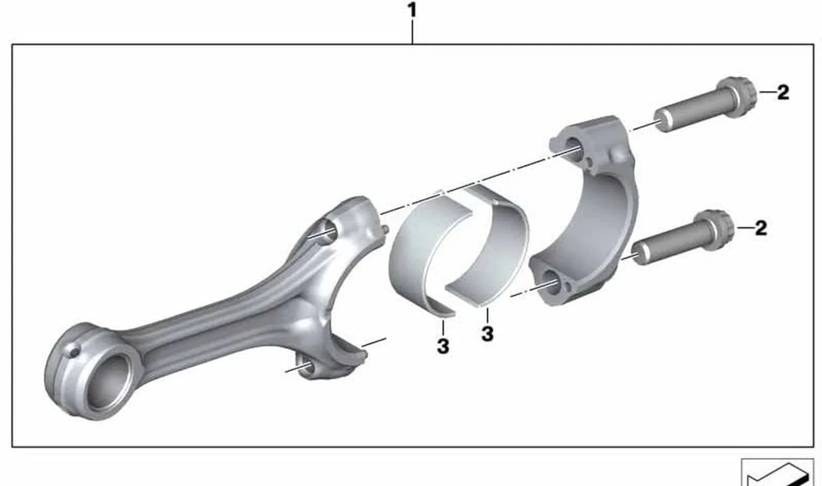 Semicojinete rojo OEM 11248551566 para motos BMW S 1000 RR, S 1000 XR, M 1000 RR, C 400 GT... y más. Original BMW Motorrad.