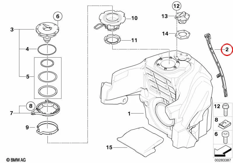 Sensor de nivel de combustible OEM 16141600132 para motos BMW K1200S, R1200GS, K1200R, K1200GT, R1200RT... y más. Original BMW Motorrad.