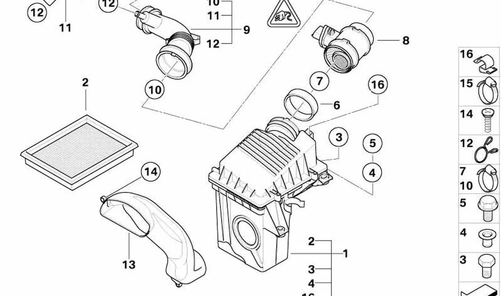 Silenciador de admisión OEM 13717796522 para MINI R50 One D (03/2003 - 07/2006). Original MINI. - Image 3