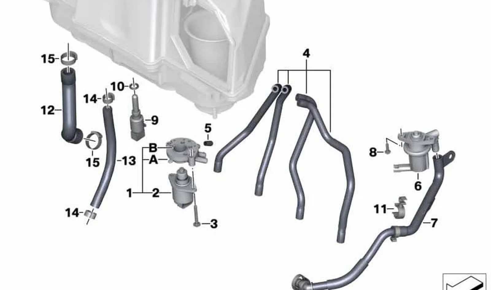 Sistema de ralentà OEM 13717705254 para motos BMW K1200S, K1300S, K1200R, K1300R, K1200GT, K1300GT. Original BMW Motorrad.