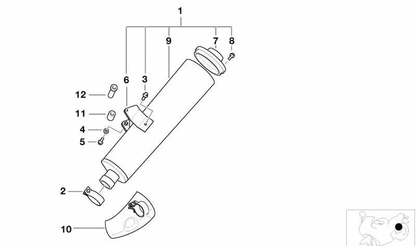 Soporte 4 taladros OEM 18127660999 para motos BMW R1150GS, R1150GS Adventure, R850R, R1150R y más. Original BMW Motorrad.