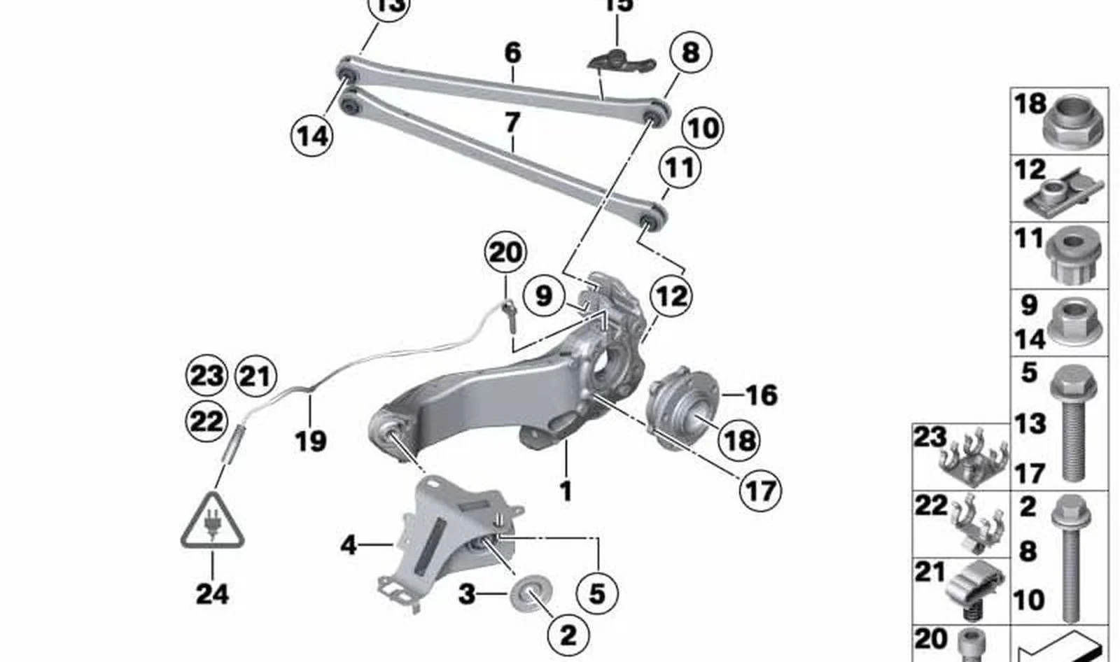 Soporte brazo longitudinal derecho OEM 33309807100 para MINI Countryman R60, Paceman R61. Original MINI. - Image 5
