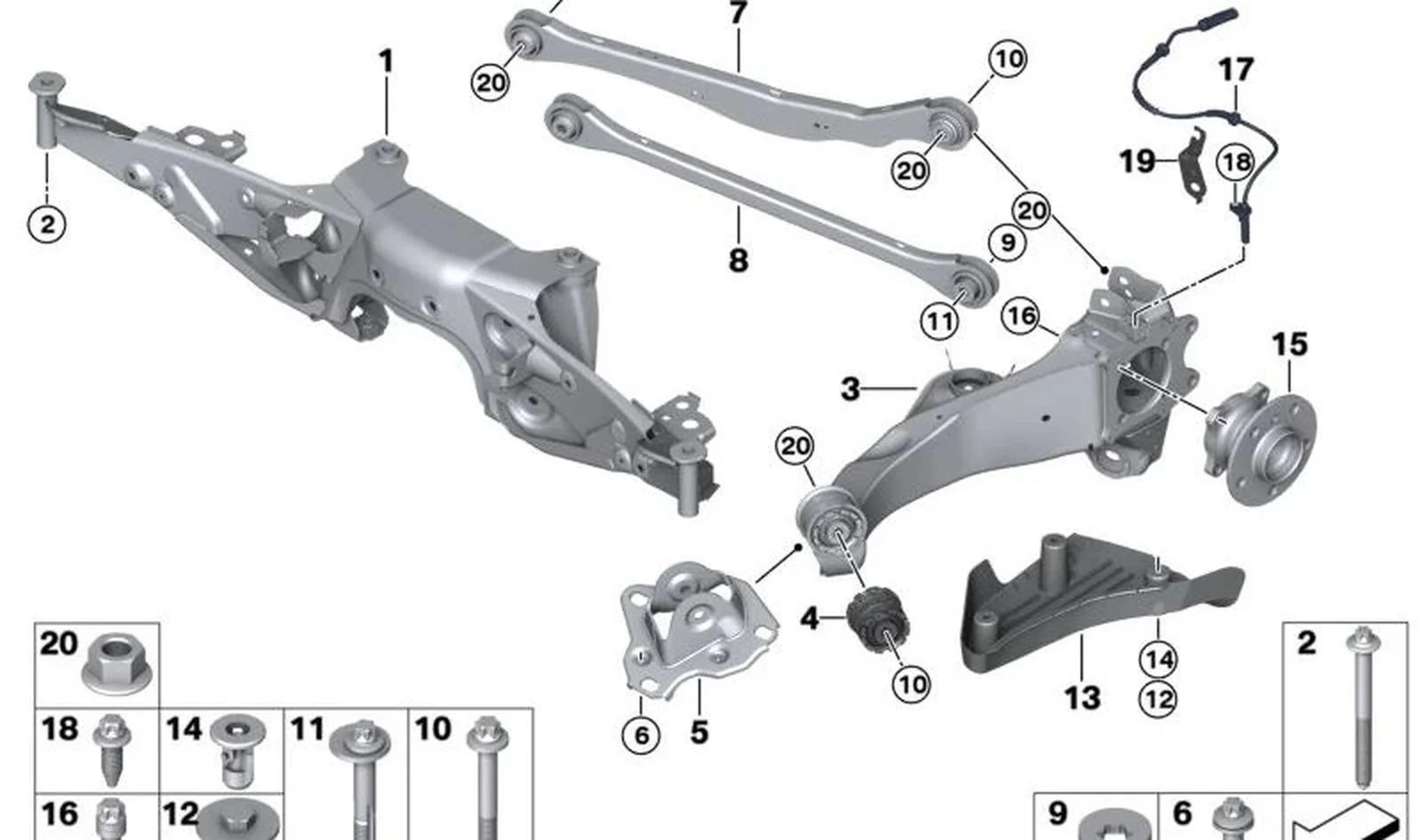 Soporte brazo longitudinal derecho OEM 33326893564 para MINI F56, F57. Original MINI. - Image 4