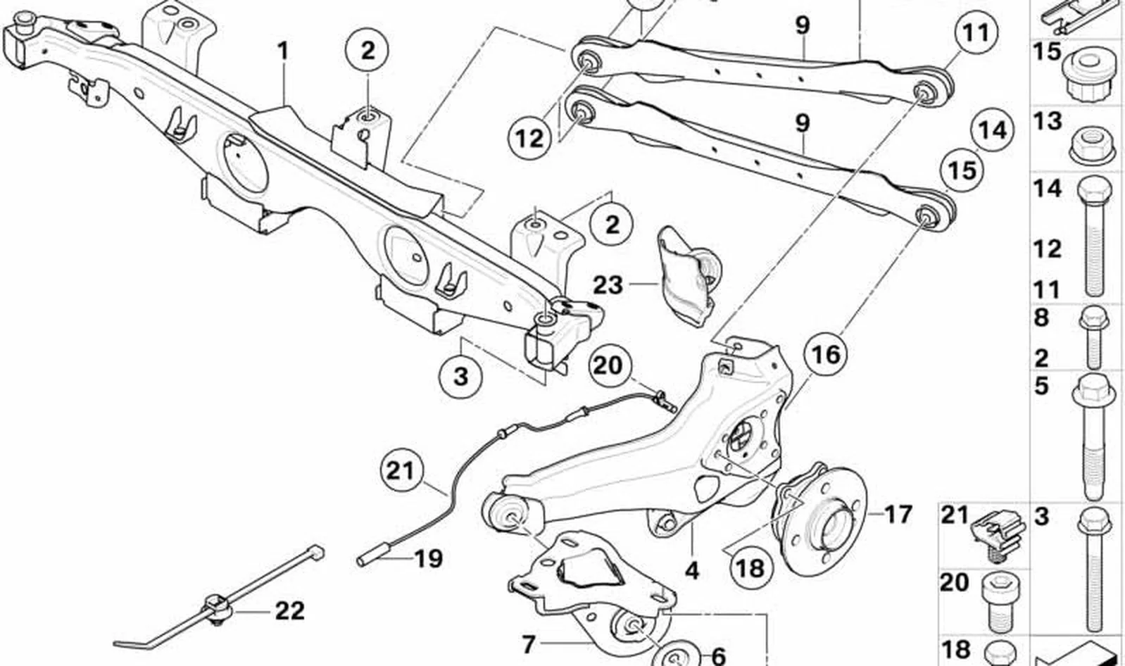 Soporte brazo longitudinal izquierdo OEM 33306857795 para MINI R50, R52, R53. Original MINI. - Image 9