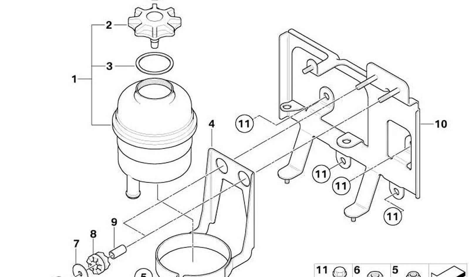 Soporte caja de aceite OEM 32416781596 para MINI R50, R52, R53. Original MINI. - Image 4