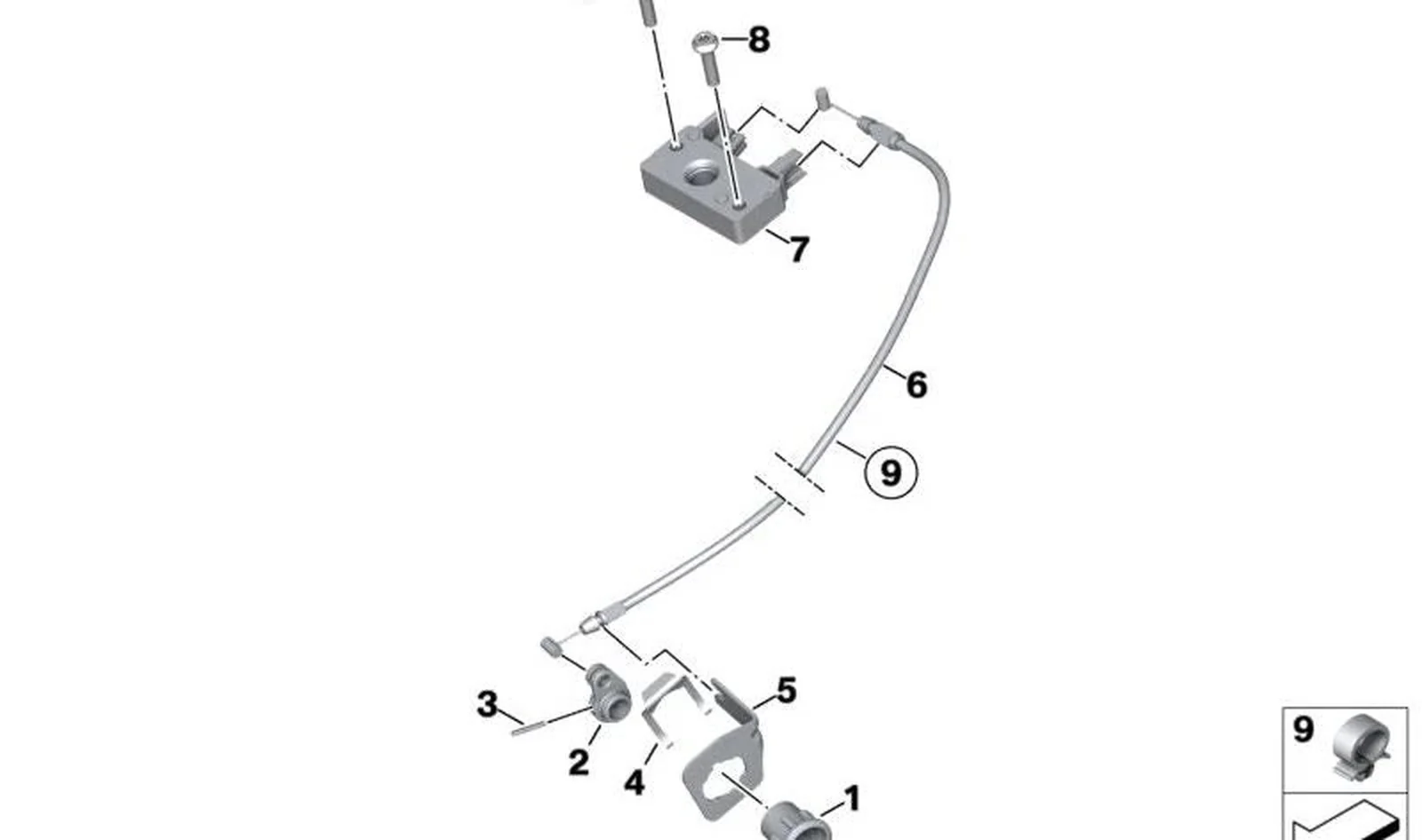 Soporte cerradura OEM 51258396551 para BMW Motorrad F 900 R, F 900 XR... y más. Original BMW Motorrad.