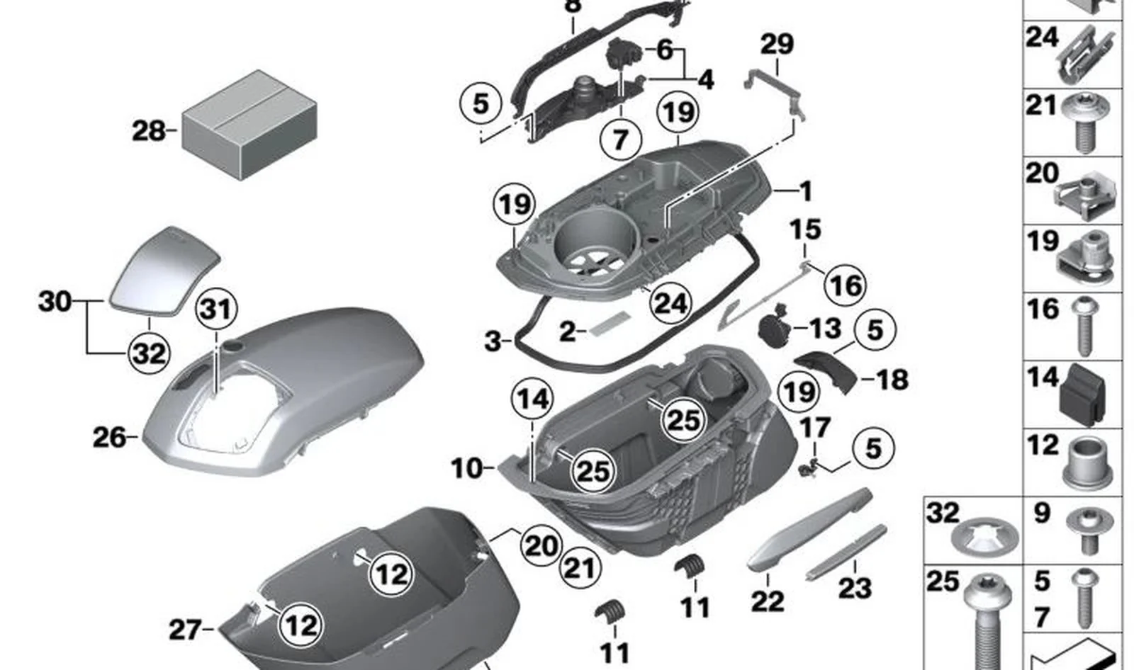 Soporte de amplificador OEM 46549898011 para motos BMW R 18 B y R 18 Transcontinental (K35) Original BMW Motorrad