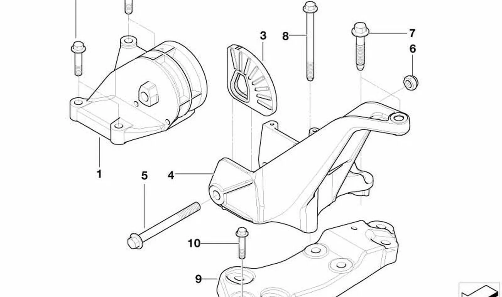 Soporte de cambio con goma OEM 22316760685 para MINI R50, R52. Original MINI.